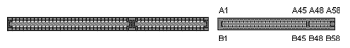 58 pin EDGE female connector layout