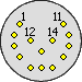 14 pin DIN male connector layout