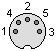 5 pin DIN female connector layout