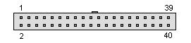 40 pin IDC female connector layout