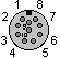 10 pin DIN female connector layout