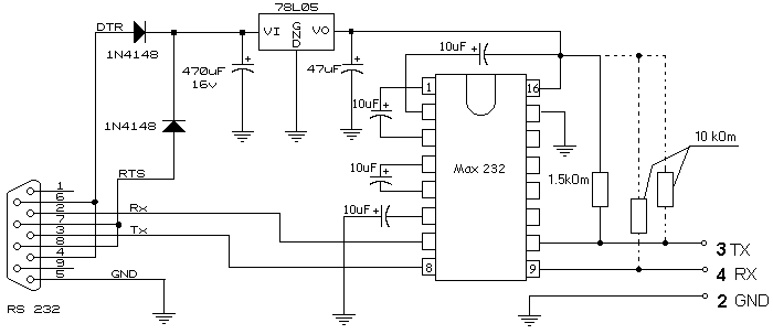 Universal Philips serial data cable schematic