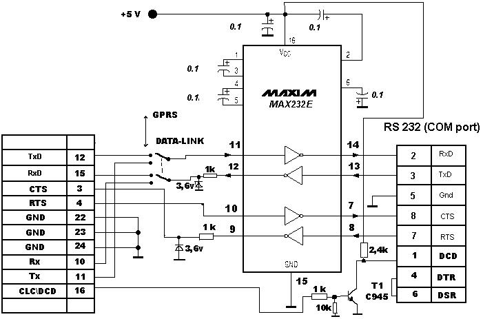 Pantech data cable schematic and pinout