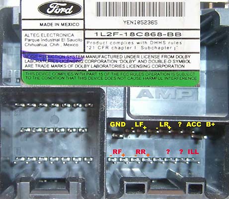 Ford 2001 2005 Head Unit Pinout And
